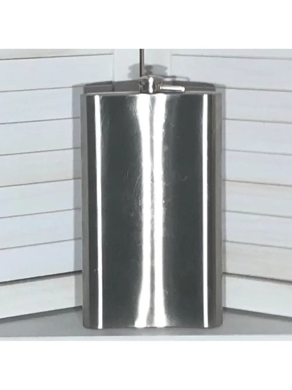 Vintage Stainless Steel Flask Liquor Hip Pocket Silver